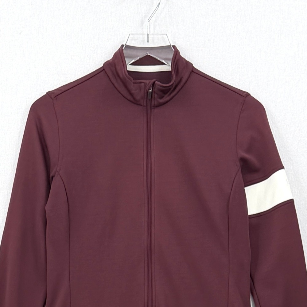 RAPHA Long Sleeve Jersey Women Medium Burgundy Cycling Merino Wool Blend Zip Up - Picture 7 of 16